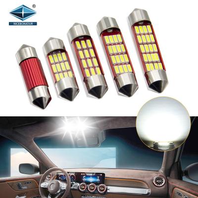 China Auto Lighting System Car Vehicle License Bulbs Reading Lights Auto Dome Lamp Canbus 4014SMD Festoon Bulbs Dome Light C5W C10W Led for sale