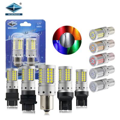 China Auto Lighting System Factory Direct T20 Led Brake Bulb P21/5W BAY15D 1157 1156 BA15S 7443 W21W 12V Led Tail Stop Signal Light for sale