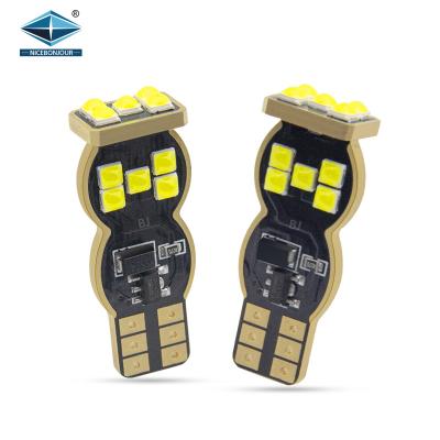 China Auto light system wholesales main factory supply mold 3030 15SMD Canbus T15 led car bulb reverse light for cars for sale