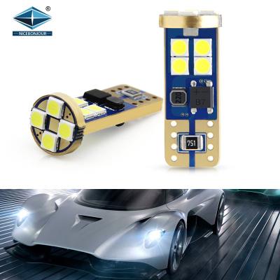 China Wholesale Auto Lighting System Auto White T10 W5W 168 Led Interior License Plate Light 3030 12SMD T10 Canbus for sale