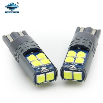 China Lighting System Manufacturer Car Door Light Auto Bulb 3030 10SMD Canbus 12V Foco W5W Led T10 for sale