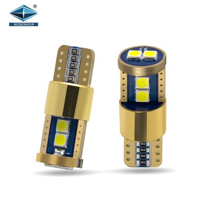 China Auto Super Bright Lighting System Car Bulbs W5W 3030 6SMD Canbus Led Interior Led T10 Light With 12V for sale