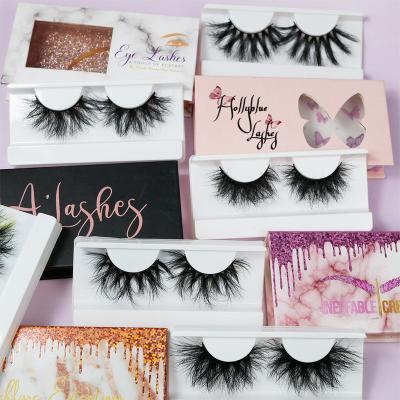 China Wholesale Seller 20mm mink lashes 6d mink lashes fluffy private label real natural mink big lashes 25 mm 3d mink eyelash for sale