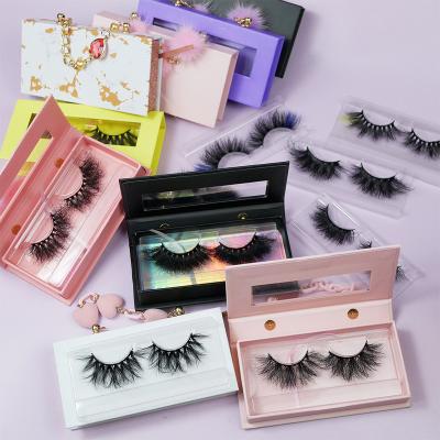 China Wholesale Natural Siberian 3d Mink Lashes Thick Fluffy 20mm 20mm 25mm Create Your Own Brand for sale