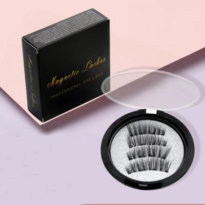 China Natural 3 Magnetic Eyelashes False Eyelashes On Magnets 3D Extension Reusable Magnetic Faux Eye Lashes Softly Easy To Wear Gift for sale