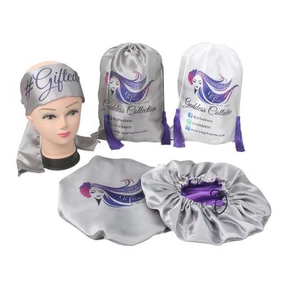 China Hair Bundle Hair Bags For Satin Hair Extension Bag Eyelash Bag Packaging Bundles With Logo Customized for sale