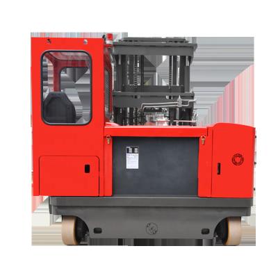 China Building Material Shops 4 Direction Side Reach Truck Electric With 360 Degree Wheel for sale