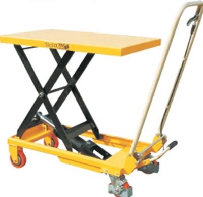 China Lifting Equipment 750kg Single Manual Scissor Lift Table Trolley Table Hydraulic Scissor Lift for sale