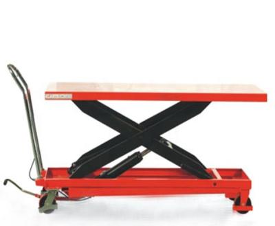 China Long Platform Lifting Equipment Mobile Hydraulic Scissor Lift Single Hand Hydraulic Scissor Lift Supplier for sale