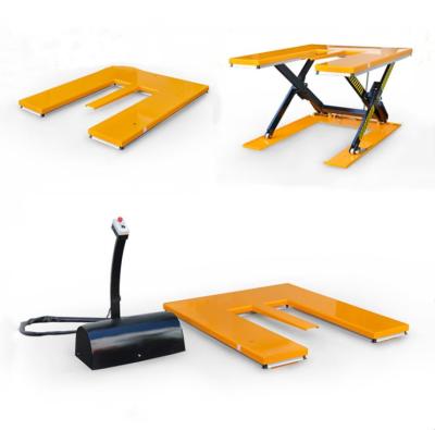 China Building material stores electric hydraulic scissor motorized lifting platform for sale