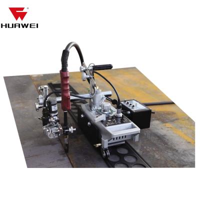 China Hauwei factory HK-12MAX-3-S rail track guide model gas cutting plasma welding cart together on one machine IK-12 for sale