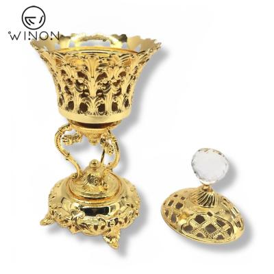 China Middle East Good Selling Classic Design Middle East Round Shape Arabic Censer Wedding Decorations Bakhoor for sale