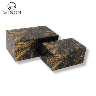 China Middle East Factory Price Wholesale Moden MDF Rectangle Sharp Glass Gift Box Set Decorative Storage For Jewelry Money for sale