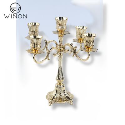 China Europe Luxury Candle Holder Home Decoration Candelabra Wedding Prop Candle Dinner Hotel Home for sale