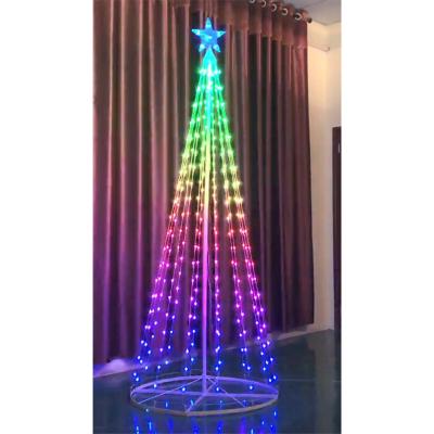 China Tree Lights Smart LED Christmas Tree Lights Transformer Cone Tower Shape Changeable Multi Color For Holiday Celebrate for sale