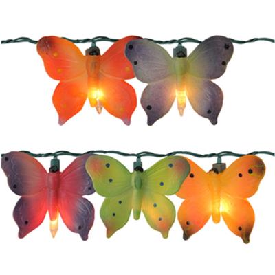 China 10Pcs Christmas Light Transparent Christmas Decoration LED Lantern Light Color Butterfly String Pattern Light Lights for sale