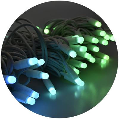 China Christmas Decorative Lighting LED DMX IP65 Cable String Lights Smart Rubber Waterproof Holiday Christmas Lights For Indoor Outdoor for sale