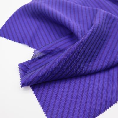 China Durable Blended Fabric Tencel Fabric Nylon Dobby Stripe Lightweight Even Textile For Dress for sale