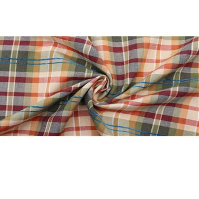 China Sustainable Yarn Dyed Check Fabric Polyester Rayon Cotton Yarn Dyed Check Fabric Plaid Textile for sale