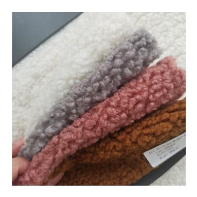 China Breathable Lambs Wool Fabric Wholesales Boucle Fabric Upholstery For Furniture for sale