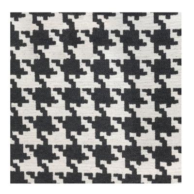 China Patterns Fabric Breathable Plain And Sofa Fabric Houndstooth Black And White Fabric for sale