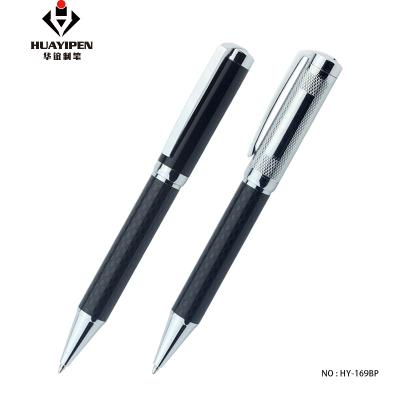 China Pen High Grade Carbon Fiber Promotional Plating Metal Surface Tip Roller Pen For Office School Stationery for sale