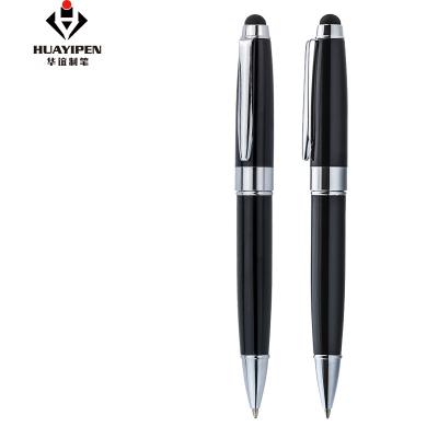 China office & School Pen High Quality Promotional Rubber Top Stylus Touch Metal Ballpoint Pen With Customized Logo Printed for sale