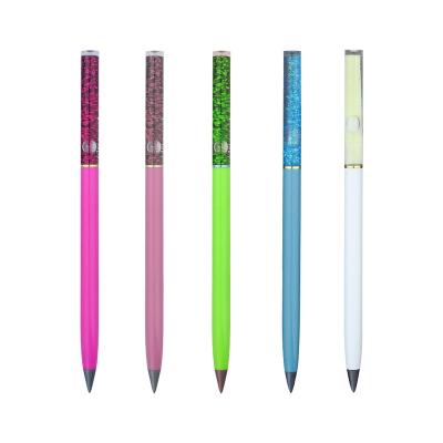 China office & School Pen Floating Golden Oil Decorate Lightweight Durable Eternal Pencil Inkless Pen For Sketching for sale