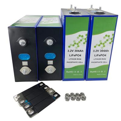 China Toys Deep Cycle LFP Lithium Ion Batteries Pack 3.2V 304AH Lifepo4 Battery Lifepo4 Cells For Solar System for sale