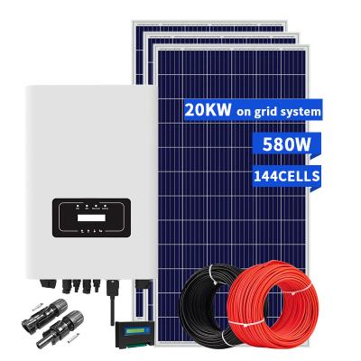 China Home Solar Panel System 20kw Warranty 10 Years On Grid 20kw Solar Power System For Home Projects for sale