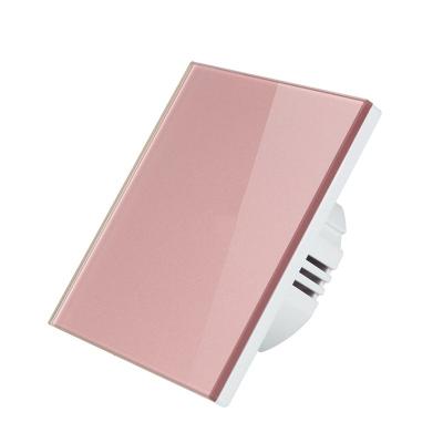 China Crystal Glass Touch Switch Factory Price Touch Two Way Strip One Way Smart Wall Switch for sale