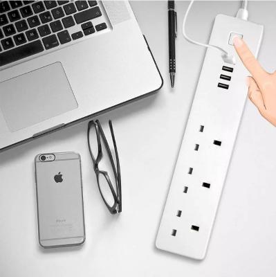 China SESOO UK Outlets 3AC Ports Extension Socket Fill Strip Residential/Multi-Purpose Socket 4USB Wifi Smart Standard Power for sale