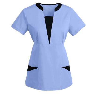 China Wholesale New Design Shirt Hospital Ladies Nursing Uniform Hospital Scrubs Sets Nursing Uniforms for sale