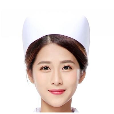 China Hospital Children's Nurse's Hat Lady's Horizontal Bar Hospital Flower Dovetail Pink Blue White Thick Hat for sale