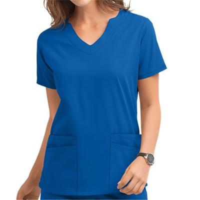 China restaurant & Bar Women's Nurse Coveralls Pocket V-Neck Sleeve Europe and America Uniform Short Jacket Summer for sale