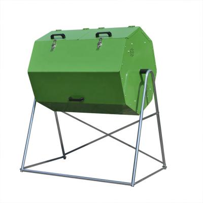 China Topdressing SPY-FT125 125L Garden Compost Tumbler Metal Quick Compost Bin for Outdoor Garden Topdressing for sale