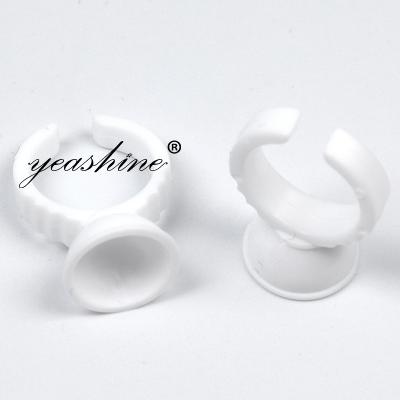 China Disposable Plastic Extension Ring Wholesale Glue Holder Eyelash Extension Makeup Eyelash Permanent Ink Cups for sale