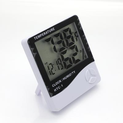 China Plastic Thermometer Hygrometer Temperature Humidity Meter Indoor Digital Weather Station for sale