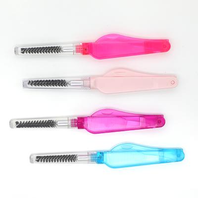 China Angular Blush Foldable Plastic Teeth Mascara Applicator Stainless Steel Lash Eyebrow Eyelash Lash Comb for sale