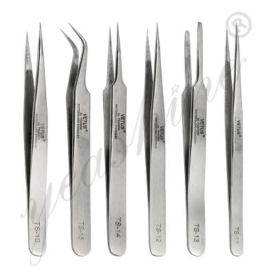 China Wholesale Lash Makeup Eyelash Tweezers Cheap Grafting Volume Tool False Eye Stainless Steel Eyelash Extensions Tweezers for sale