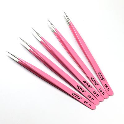 China Custom Eyelash Extensions Tweezers CS-5A CS-11 CS-12 CS-15 VETUS Small Eyelash Extensions Eyelash Extension Tools Tweezers for sale