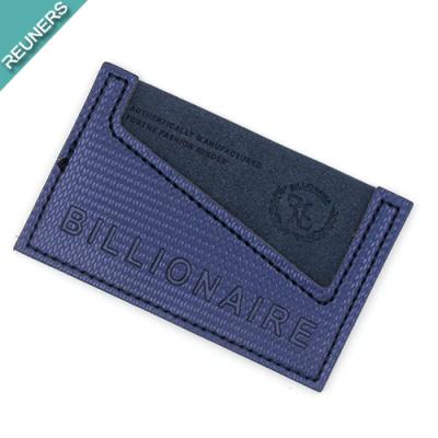 China Viable Factory Direct New Custom Branded Design Emboss Jeans PU Leather Label for sale