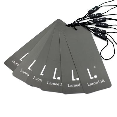 China Viable Custom Design Printing Name Logo Paper Garment Hang Tag Labels Clothing Hang Tags With String for sale