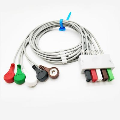 China 5 Leads Electrode Lead Wires For Siemens , 90cm Patient Monitor Connector Cable for sale