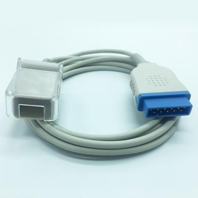 China Longitud para el equipamiento médico, gris/azul del cable de extensión del Pin SPO2 de Marquette 12 los 2.2M en venta