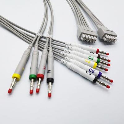 China TPU EKG Cables For Fukuda GE Schiller Mindray Nihon Kohden for sale