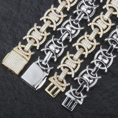 China Hiphop 18K Gold Plated Chunky Cuban Link Chain Necklace Miami Hip Hop Punk Chain Necklace For Men for sale