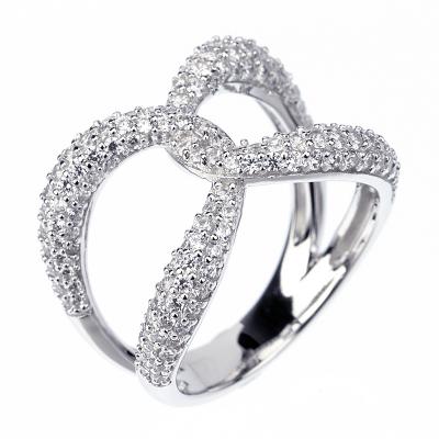 China Custom Wedding Ring 925 Sterling Silver Cubic Zirconia 14k/18k Gold Neo-Gothic Display Fit for sale