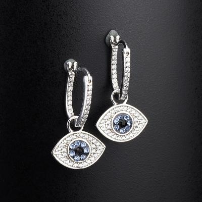 China Cute Zircon Fashion 925 Sterling Sliver 5a Big Eye Earring Hip Hop Jewelry for sale