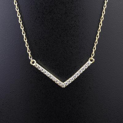 China CLASSIC Advanced Customizable 18k Gold Plated 5a Cubic Zircon 925 Sterling Sliver Diamond Designer Long Necklace for sale